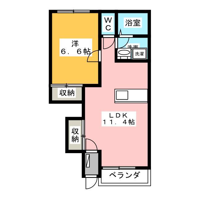 ヴェールメゾン(1LDK/1階)の間取り写真
