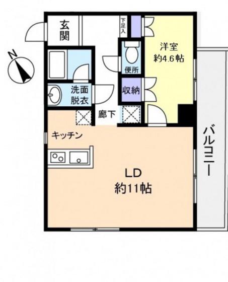 トゥレスエストレア(1LDK/4階)の間取り写真