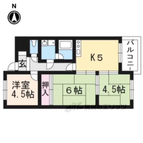 コーポセシリア(3DK/1階)の間取り写真