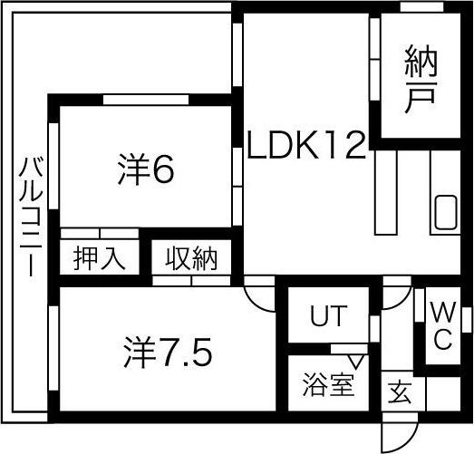 BLUE ROSE B(2SLDK/1階)の間取り写真