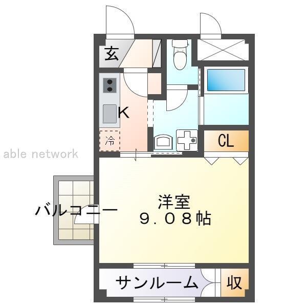 メゾン・プルミエ(1K/2階)の間取り写真