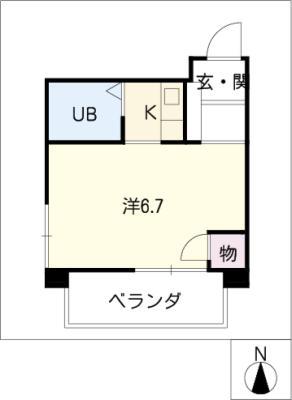 プレアール名古屋原(1K/5階)の間取り写真