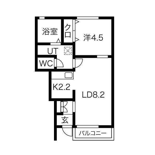 TIERRA OYA II(1LDK/1階)の間取り写真