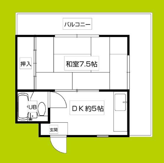 メゾン金正(1DK/3階)の間取り写真