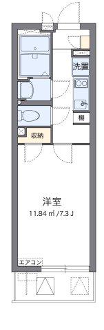 クレイノベルウッドII 広川(1K/2階)の間取り写真