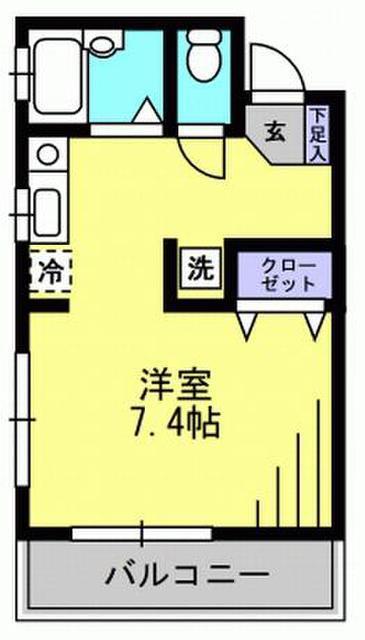 Dフラッツ(ワンルーム/2階)の間取り写真