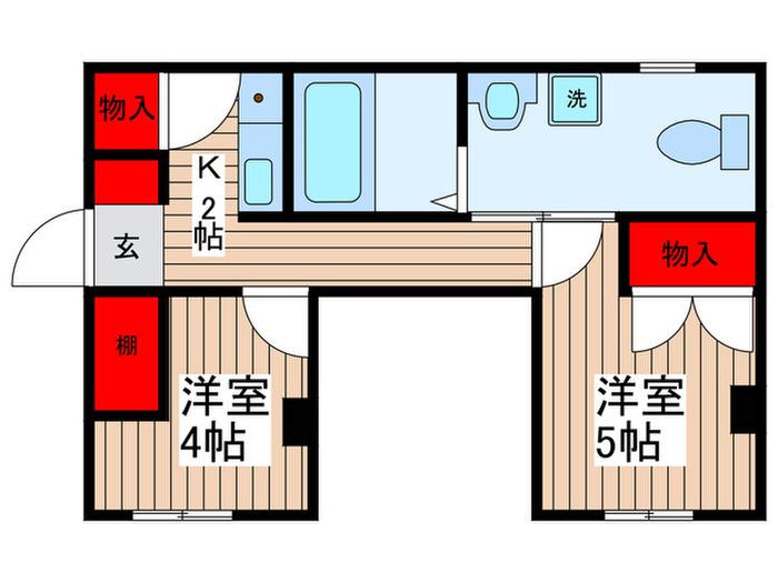 MJビル新小岩(2K/1階)の間取り写真