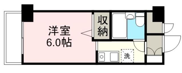 ライフシティ(1K/1階)の間取り写真