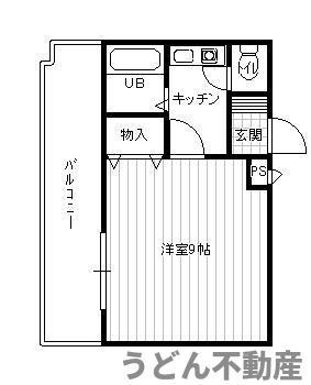 西本丸の内マンション(1K/7階)の間取り写真
