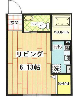 MODULOR桜台(ワンルーム/3階)の間取り写真