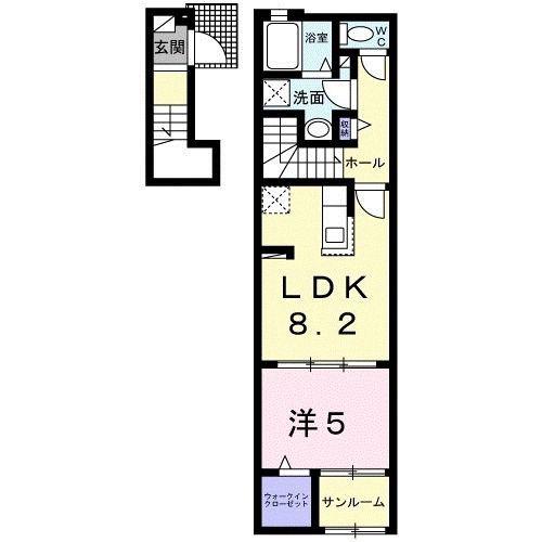 コンジュニム(1LDK/2階)の間取り写真