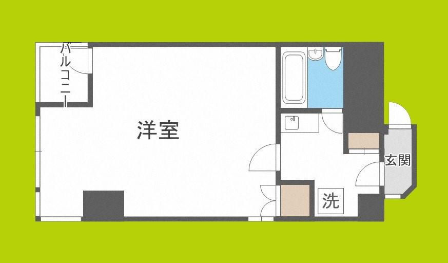 TAIHOセンティーレパークフロント(1K/2階)の間取り写真