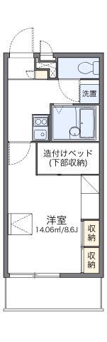 レオパレスリバーサイドイン千星(1K/3階)の間取り写真