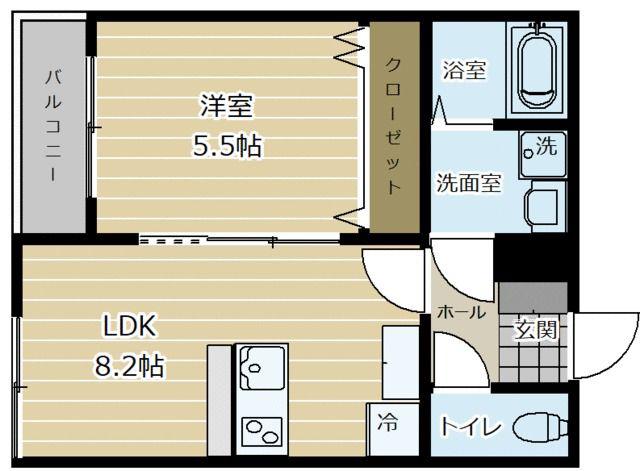 LMA HOUSEII(1LDK/3階)の間取り写真