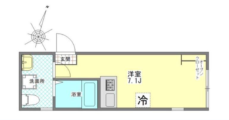 光が丘AP(ワンルーム/1階)の間取り写真