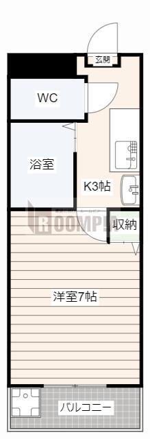 グラナイト尼ヶ崎(1K/3階)の間取り写真