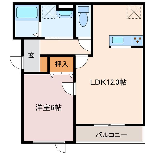 MS HEIM(1LDK/1階)の間取り写真