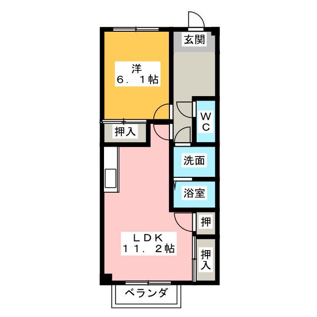 CREA DREAM(1LDK/2階)の間取り写真