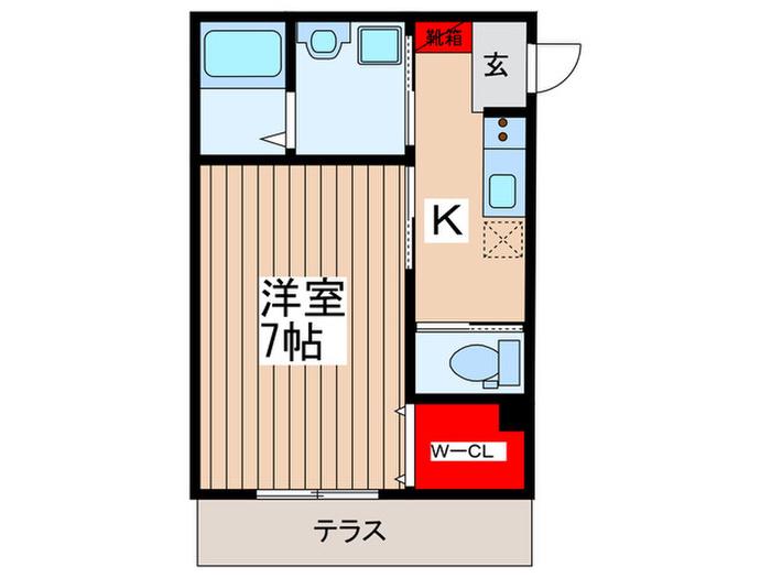ヴィラ パルーデ(1K/1階)の間取り写真