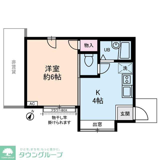 S・Kハウス(1K/1階)の間取り写真