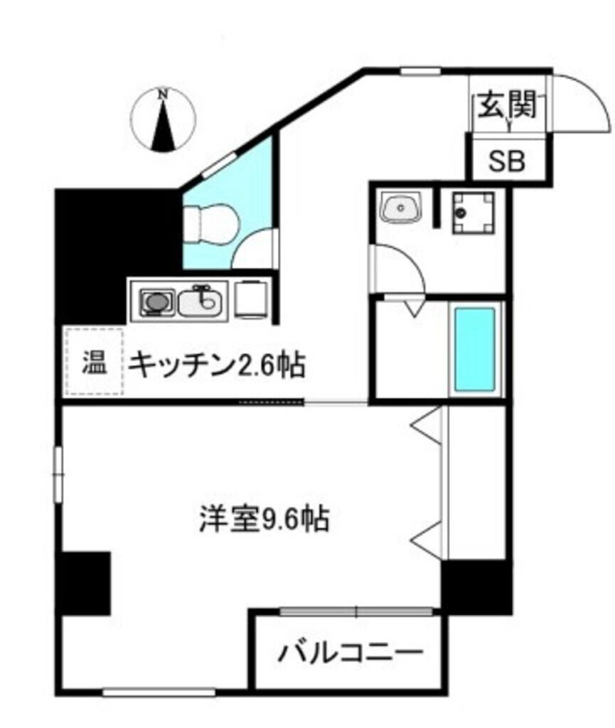 アーカンシエル(1K/3階)の間取り写真
