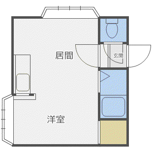 LIRA3316(1DK/2階)の間取り写真