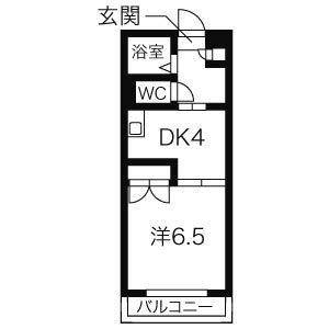 メゾンドマルキーズ(1DK/2階)の間取り写真