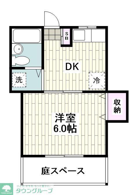 セゾン台ハイツ(1K/1階)の間取り写真