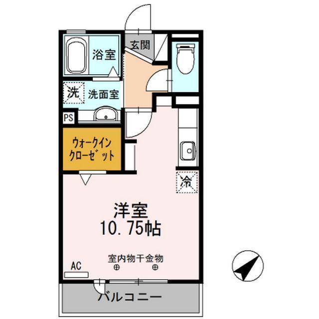 セドル谷田(ワンルーム/1階)の間取り写真