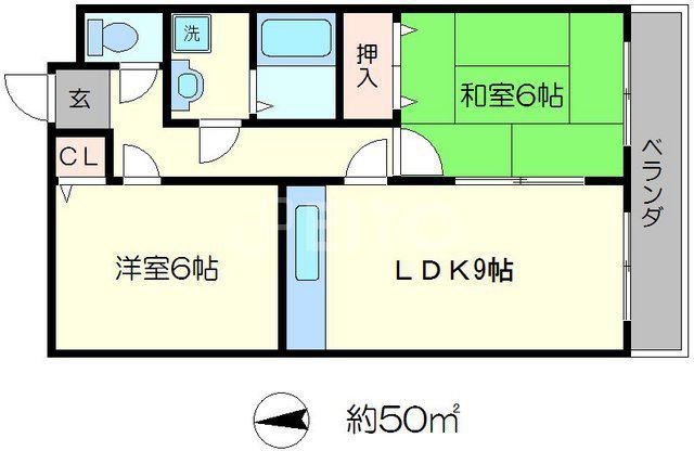 ピ・ソ・プリメーロ(2LDK/1階)の間取り写真