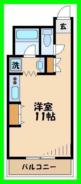 祖師谷第一マンション(ワンルーム/1階)の間取り写真