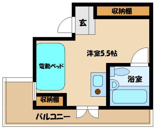 シャトルハイムI(ワンルーム/4階)の間取り写真