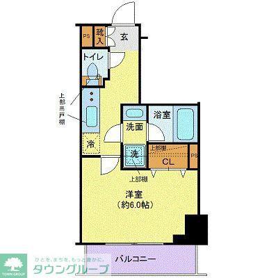 クレヴィスタ大森II(1K/6階)の間取り写真