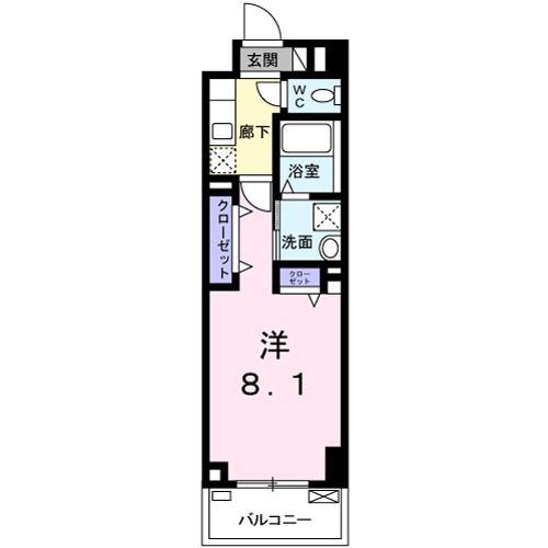 ケーズ昭和町(1K/3階)の間取り写真