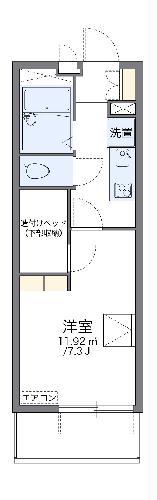 レオパレスグリーンアイビー(1K/4階)の間取り写真