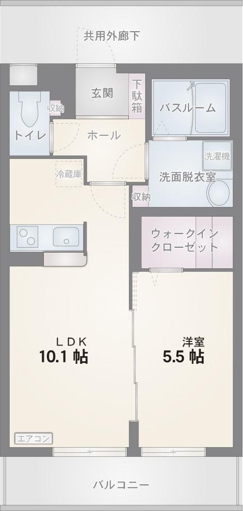 セレスト(1LDK/3階)の間取り写真