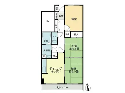 スカール太田(3DK/6階)の間取り写真