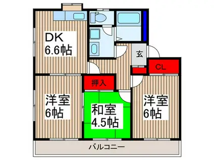 加藤マンション(3DK/3階)の間取り写真