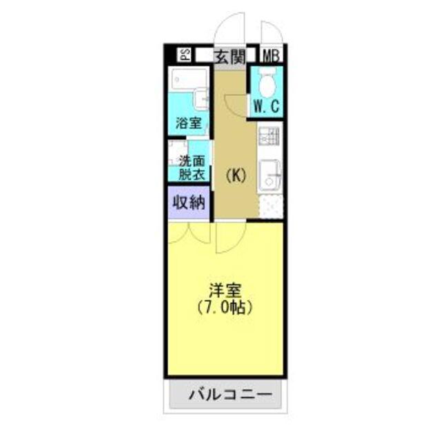 KB21(1K/3階)の間取り写真