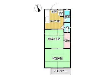 コーポ80(2K/2階)の間取り写真