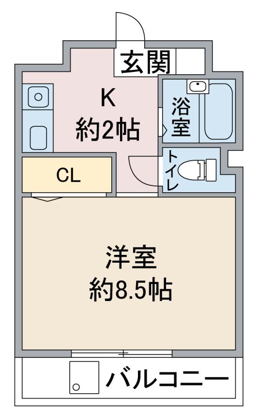 YOUNGVILLAGE2(1K/2階)の間取り写真