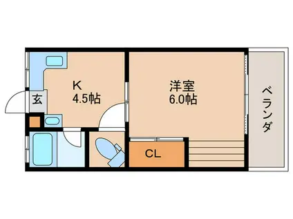 第3さつきコーポ(1K/3階)の間取り写真