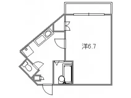 テルセーロ パートナー(1K/3階)の間取り写真