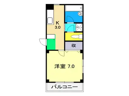 アンシャンテ(1K/2階)の間取り写真