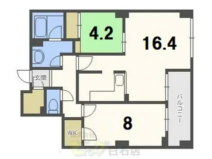 ダイアパレス東札幌II(2LDK/9階)の間取り写真