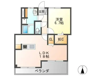 杉山第二ビル(2LDK/1階)の間取り写真