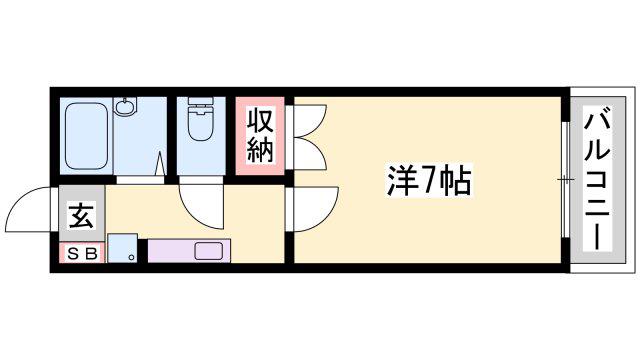 アーバンハイツ(1K/1階)の間取り写真