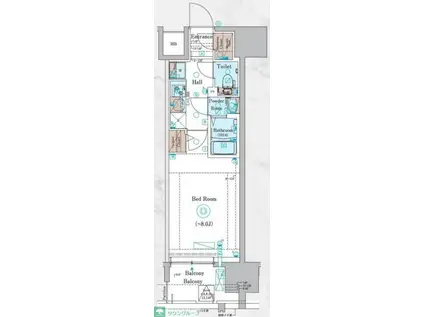 オーパスホームズ川口(1K/11階)の間取り写真