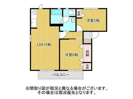 ベル・メゾン(2LDK/2階)の間取り写真