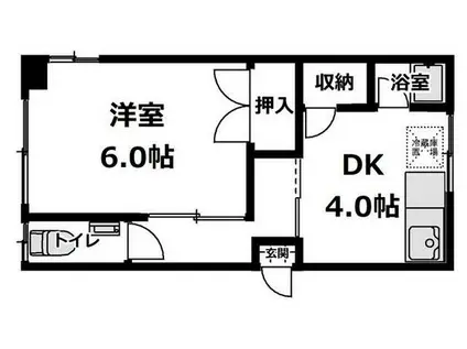 七澤ビル(1K/3階)の間取り写真